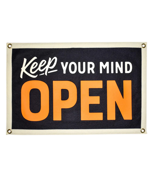 Keep Your Mind Open Camp Flag - Holy Smokes x Oxford Pennant