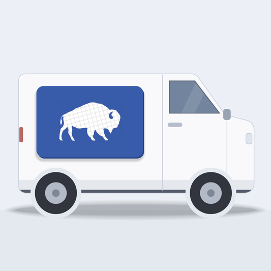 Custom car magnet on the side of a van